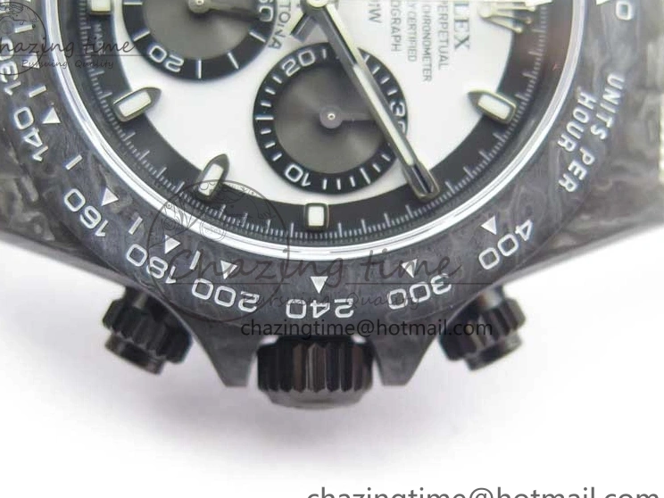 MiroTime 0320 WrinkleFree Daytona DIW Carbon Noob 1:1 Best Edition White Black Dial on Nylon Strap SA 2614